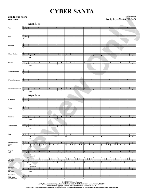 Cyber Santa: Score: Concert Band Score - Digital Sheet Music Download