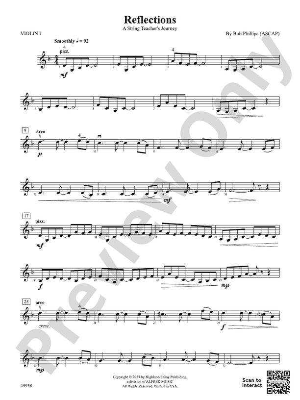 Reflections 1st Violin 1st Violin Part Digital Sheet Music Download