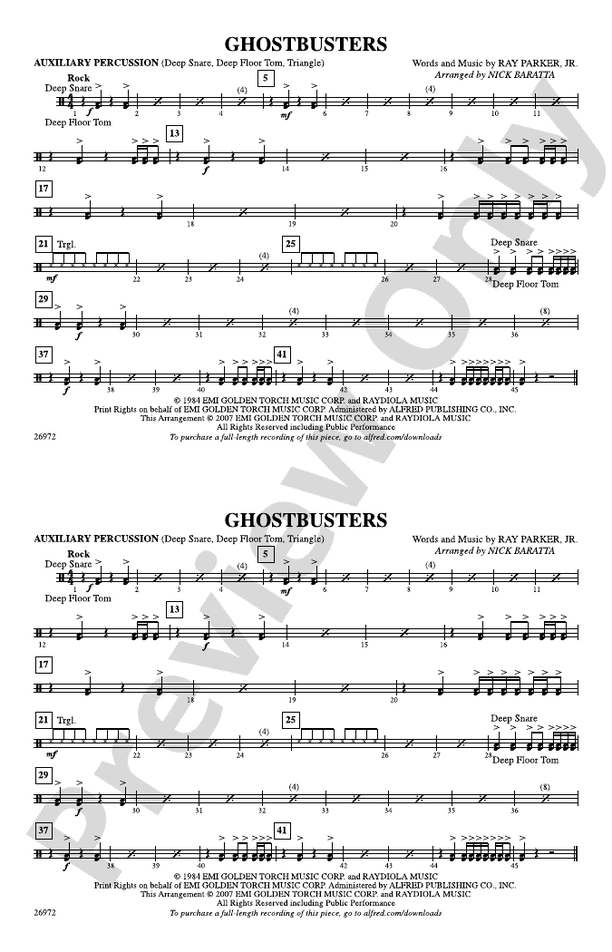 Ghostbusters Auxiliary Percussion Auxiliary Percussion Part Digital