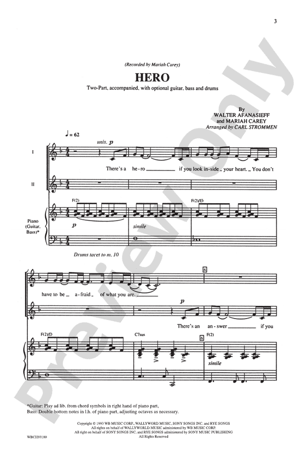 My Hero sheet music for guitar (tablature) (PDF) v2