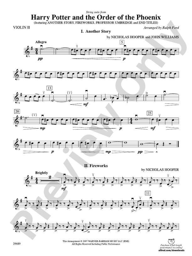 Harry Potter and the Order of the Phoenix, String Suite from 2nd