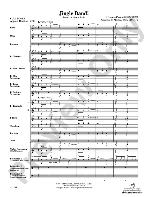 Jingle Band! Score Concert Band Score Digital Sheet Music Download