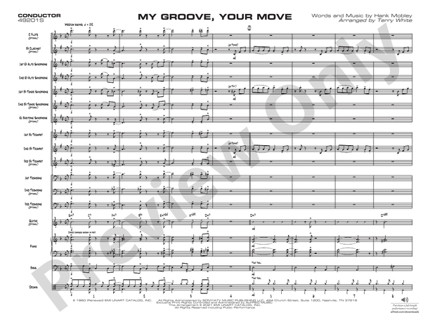 My Groove, Your Move: Score: Jazz Ensemble Score - Digital Sheet Music ...