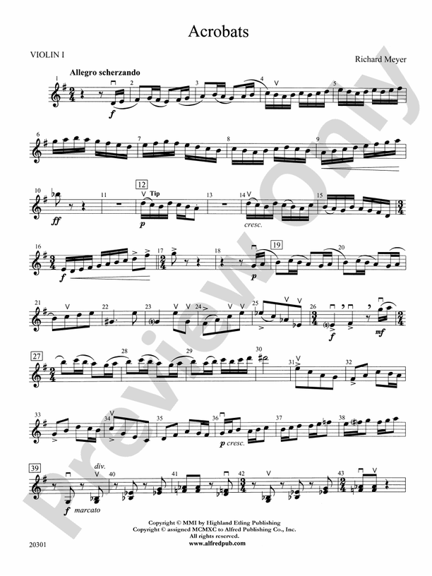 Acrobats: 1st Violin