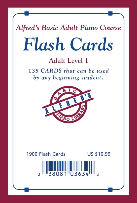Alfred's Basic Adult Piano Course: Flash Cards, Level 1
