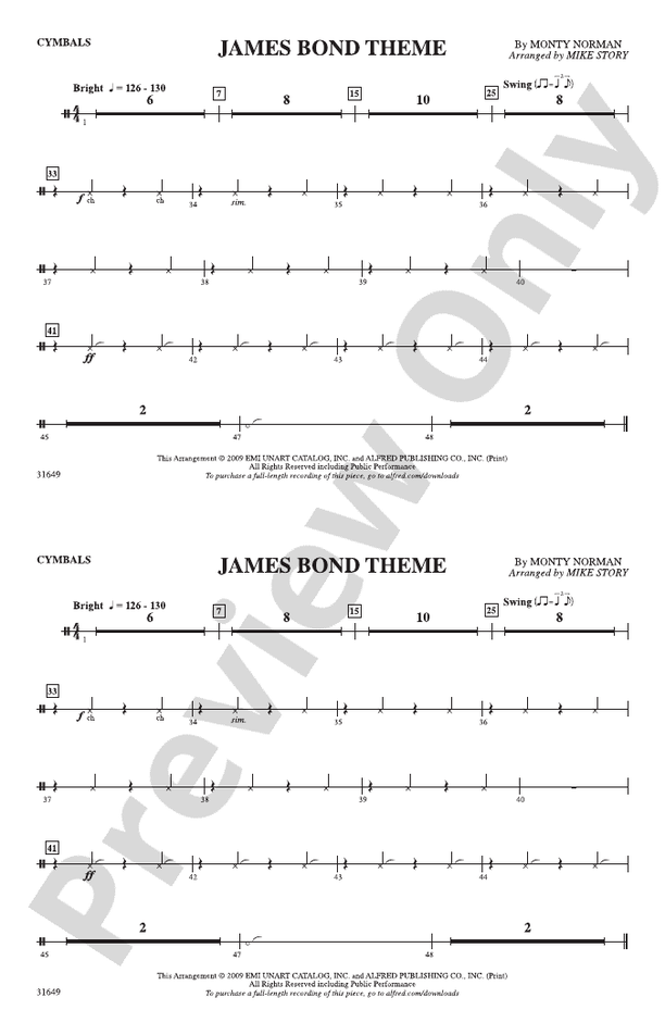 James Bond Theme: Cymbals