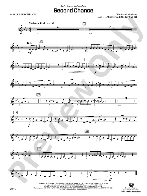 Second Chance: Mallets: Mallets Part - Digital Sheet Music Download