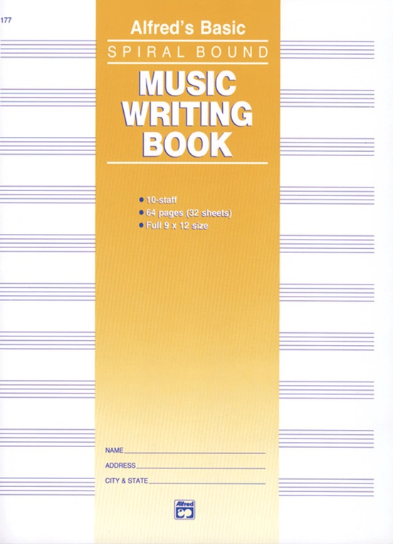Music Writing Book (9" x 12"), 10-Stave