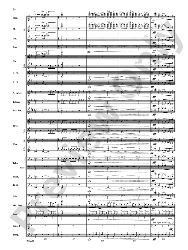 Tsunami: Concert Band Conductor Score & Parts: Vince Gassi