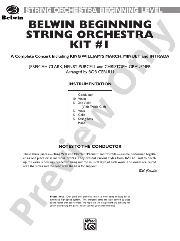 Belwin Beginning String Orchestra Kit #1