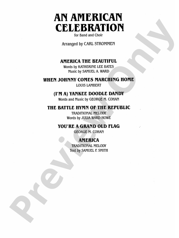 An American Celebration (for Band and Choir)