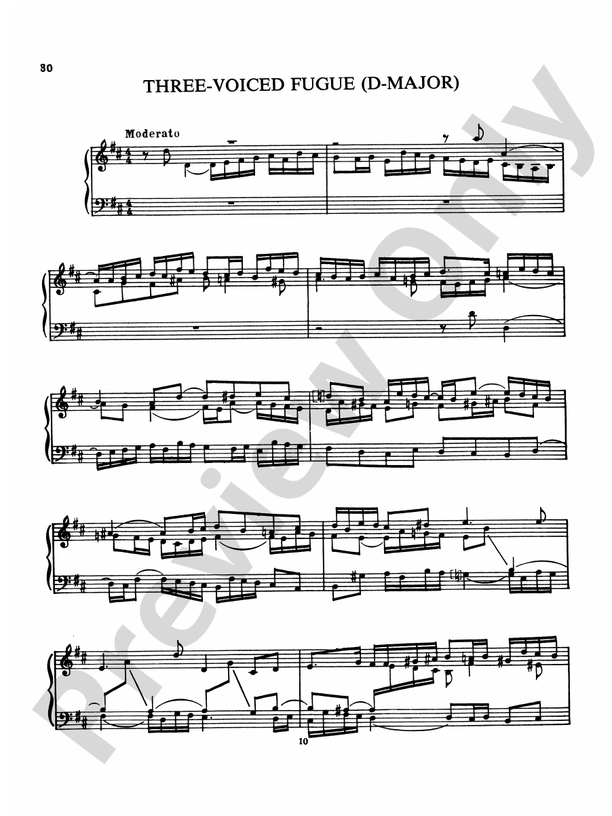 RimskyKorsakov Piano Solos, Volume I Threevoiced fugue, D Major