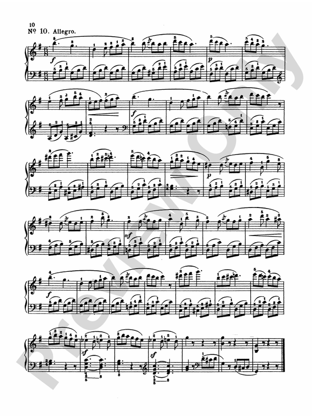 Loeschorn: Studies, Op. 65: No. 10 Part - Digital Sheet Music Download