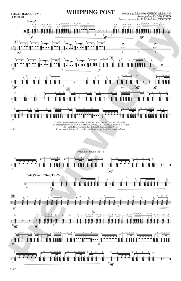 Whipping Post: Tonal Bass Drum: TonalWhipping Post: Tonal Bass Drum: Tonal  