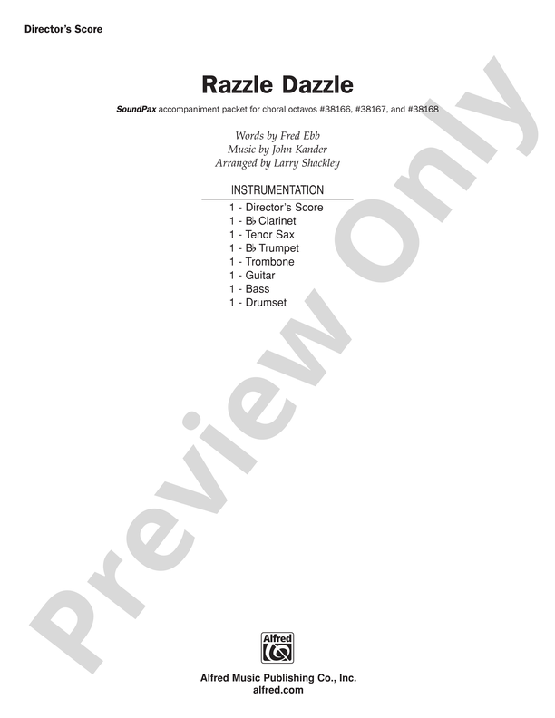 Razzle Dazzle (from the musical Chicago): Score