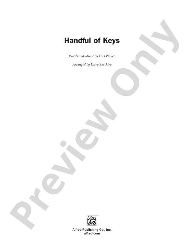 Handful of Keys (from Ain't Misbehavin'): Piano Accompaniment