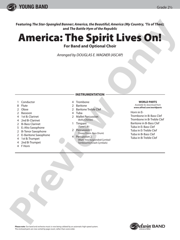 America: The Spirit Lives On! (for Band and Optional Choir)
