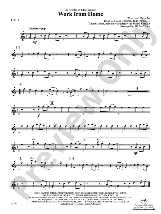 Work from Home: Flute