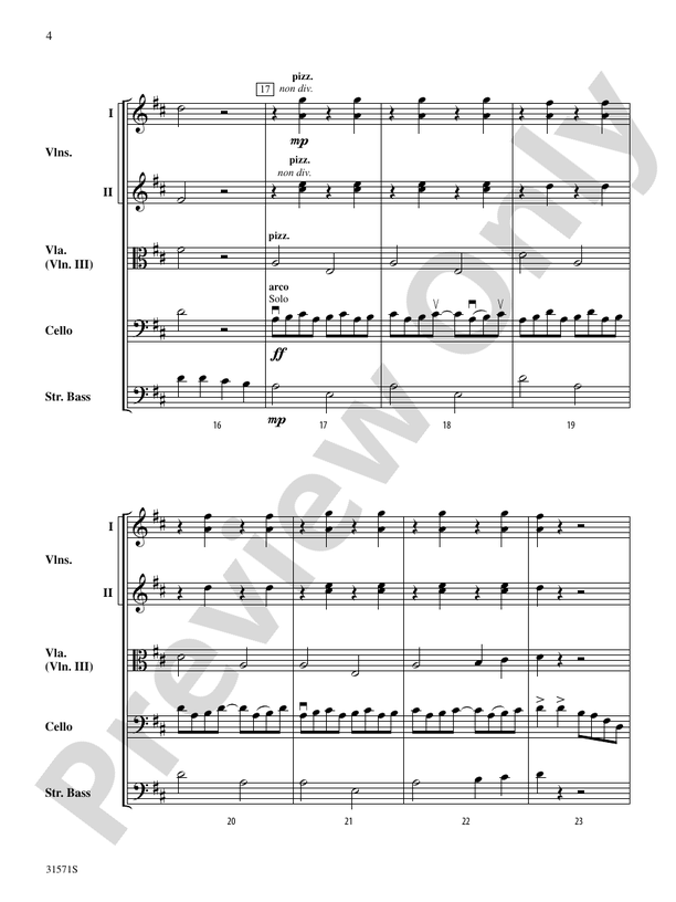 Beaumont Rag Score String Orchestra Score Digital Sheet Music