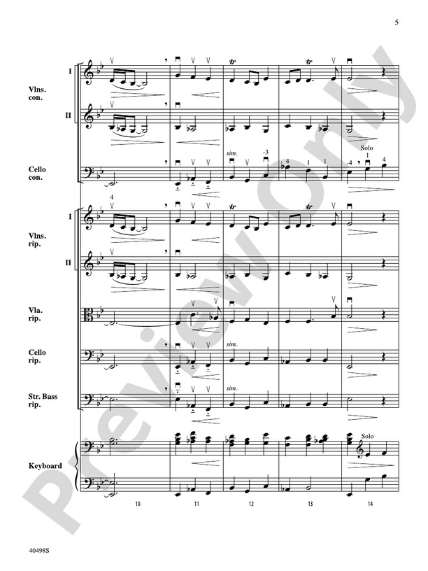 Musette from Concerto Grosso No. 6: Score
