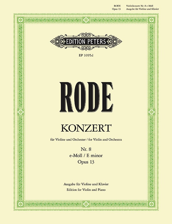 Violin Concerto No. 8 in E minor Op. 13 (Edition for Violin and Piano)