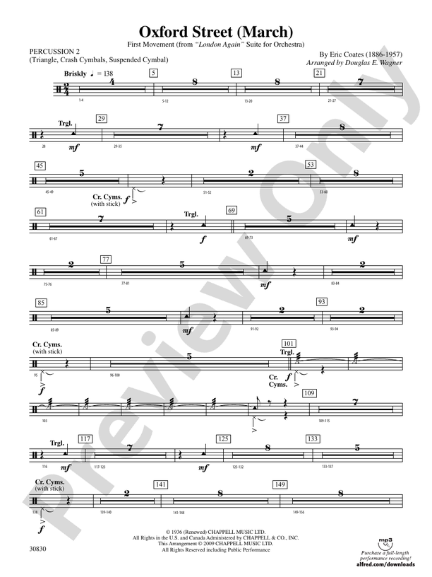 Oxford Street (March) 2nd Percussion 2nd Percussion Part Digital