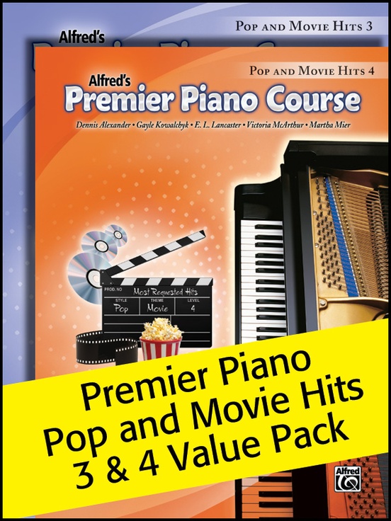 Premier Piano Course, Pop and Movie Hits 3 & 4 (Value Pack)