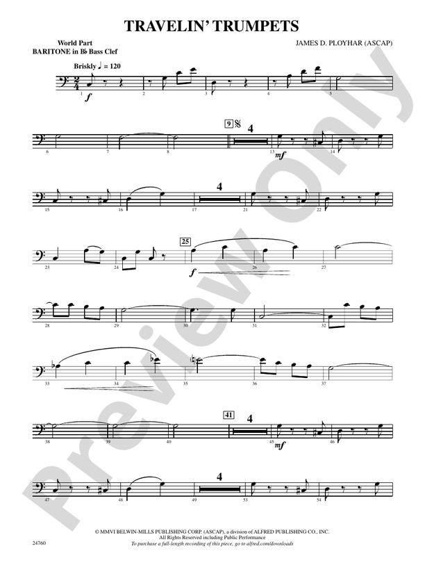 Travelin' Trumpets: (wp) B-flat Baritone B.C.: (wp) B-flat Baritone B.C ...