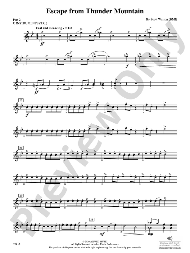Escape from Thunder Mountain: Part 2 - C Instruments (T.C.)