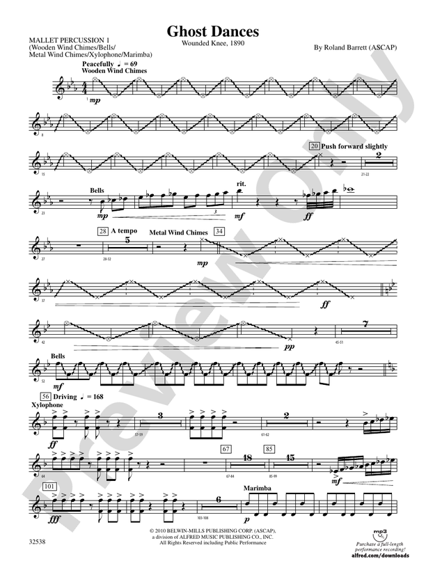 Ghost Dances: Mallets: Mallets Part - Digital Sheet Music Download