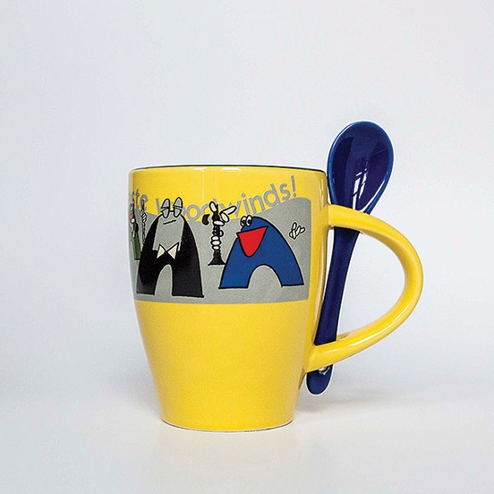 Taste Woodwinds! Coffee Mug (White/Yellow)