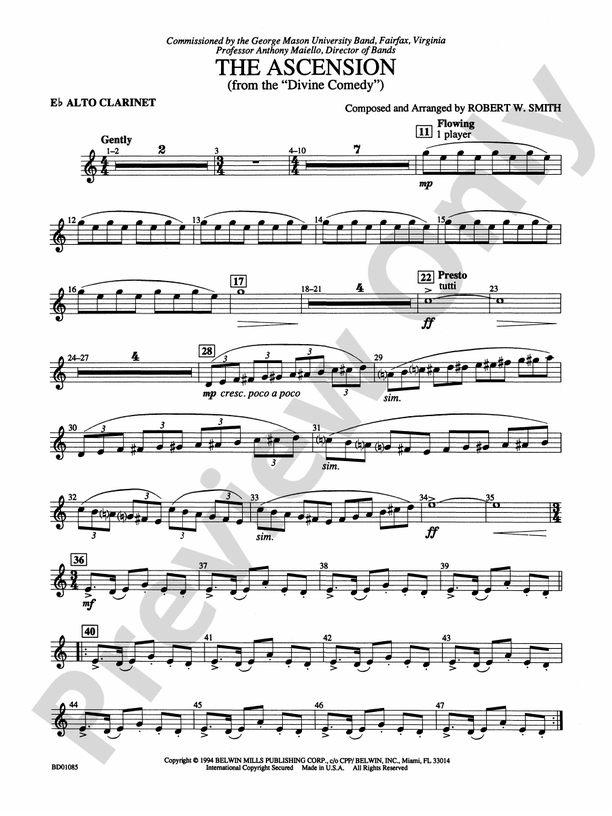 The Ascension (from The Divine Comedy) Eflat Alto Eflat