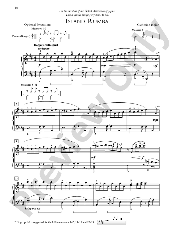 Island Rumba - Piano Solo