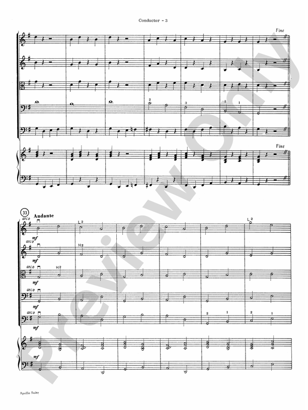 The Apollo Suite: Score: String Orchestra Score - Digital The Apollo Suite: Score: String Orchestra Score - Digital