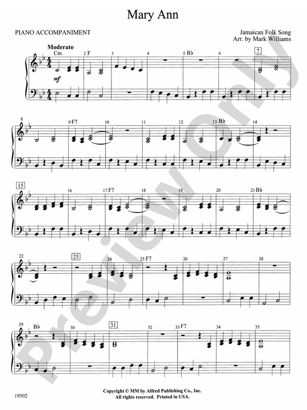 So Long, Mary Sheet Music