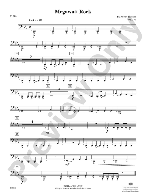 Megawatt Rock Tuba Tuba Part Digital Sheet Music Download