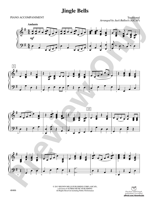 Jingle Bells Easy piano - Piano - Sheet music - Cantorion - Free sheet  music, free scores