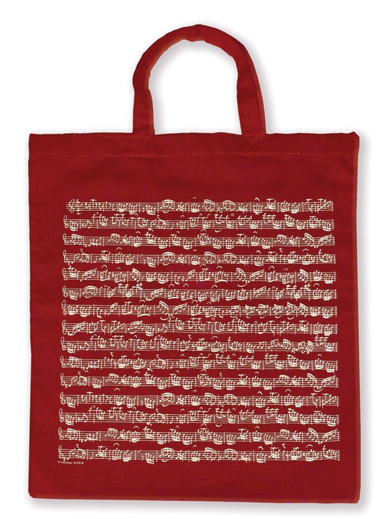 Tote Bag: Sheet Music (Bordeaux)