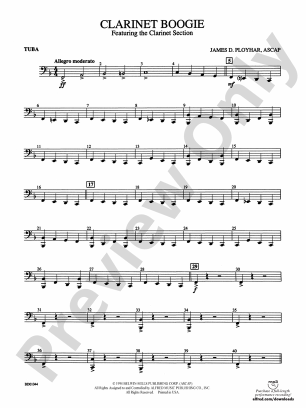 Clarinet Boogie: Tuba