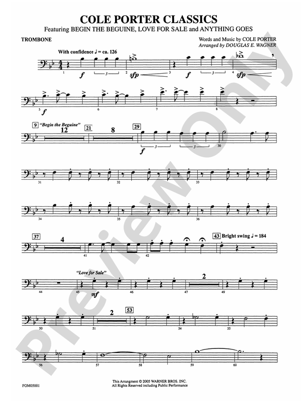 Cole Porter Classics: 1st Trombone