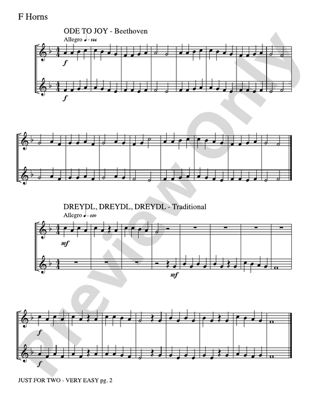 Just for Two Score French Horn Score Digital Sheet Music Download