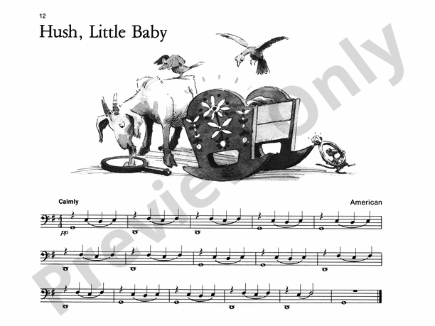 Hush, Little Baby - Piano Solo with Lyrics (with Optional Duet Accompaniments)