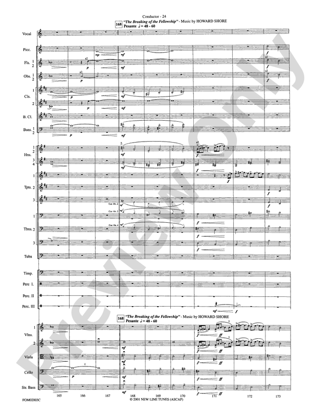 The Lord of the Rings: The Fellowship of the Ring, Symphonic Suite from