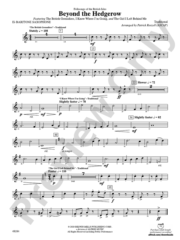 Beyond the Hedgerow: E-flat Baritone Saxophone