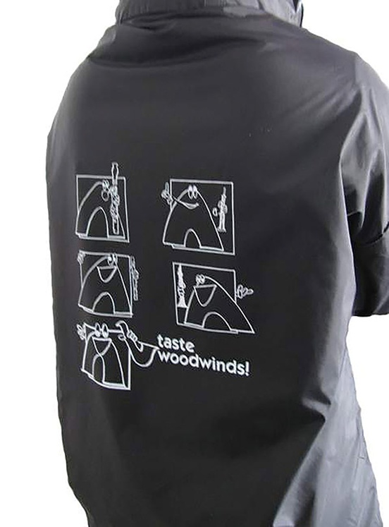 Taste Woodwinds! Raincoat: Black (Extra Large)