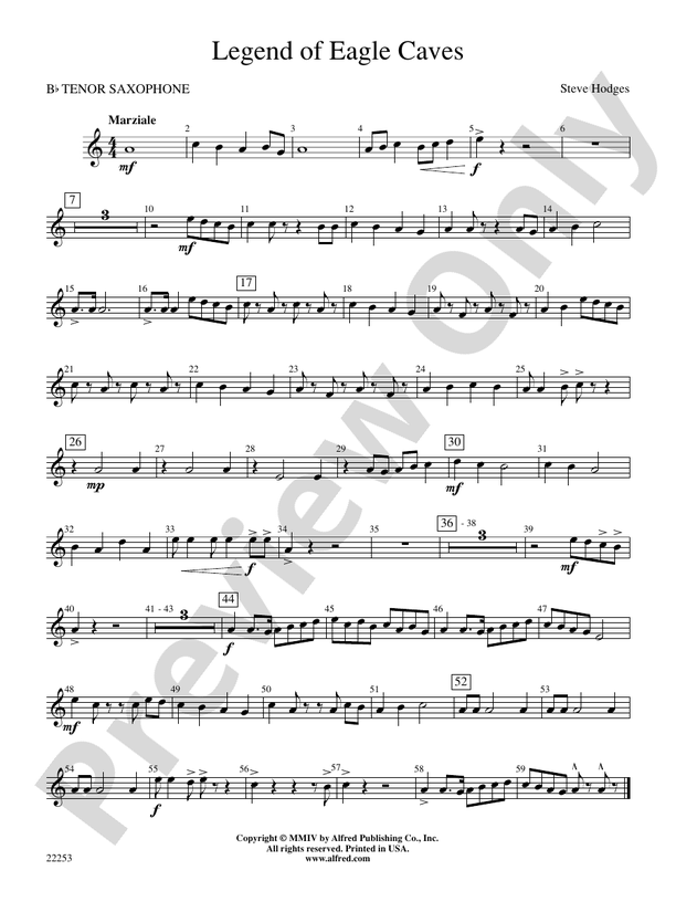 Legend of Eagle Caves Bflat Tenor Saxophone Bflat Tenor Saxophone