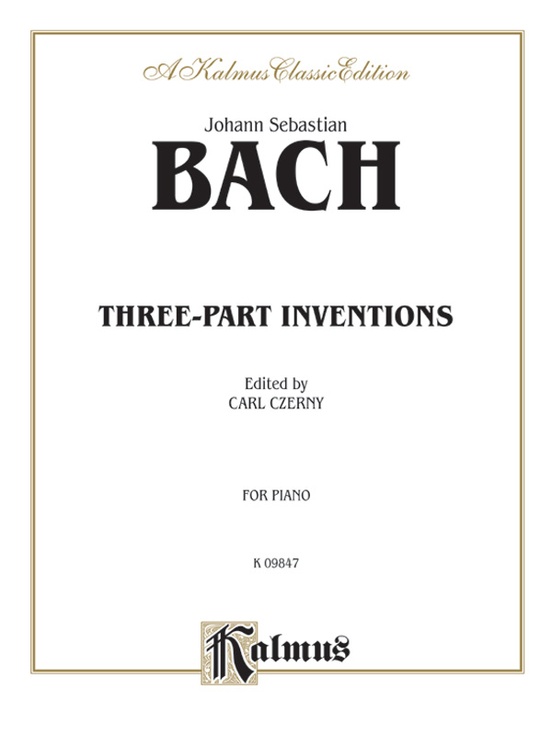 Three-Part Inventions: Piano Book: Johann Sebastian Bach | Sheet Music