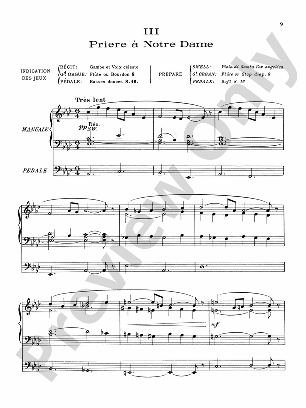 Boëllmann Suite Gothique, Op. 25 III. Priere à Notre Dame Part
