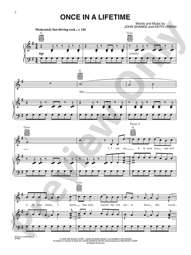 Everywhere by Michelle Branch - Piano, Vocal, Guitar - Digital Sheet Music