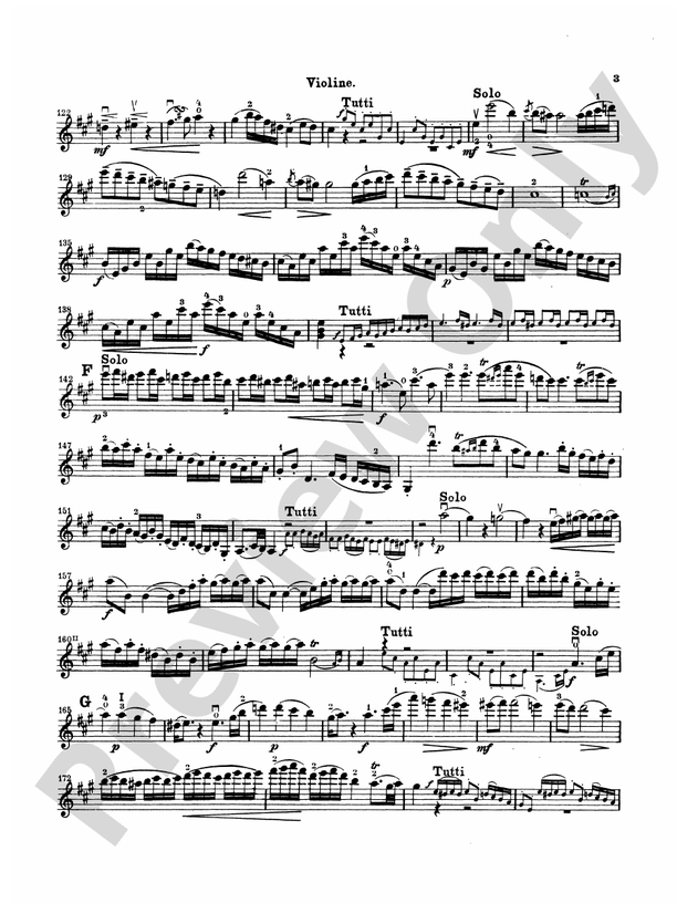 Mozart: Violin Concerto No. 5 in A Major, K. 219: Violin Book